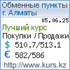http://www.kurs.kz/ - Курсы валют в обменных пунктах г.  и других городах Казахстана