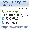 http://www.kurs.kz/ - Курсы валют в обменных пунктах г. Астана и других городах Казахстана